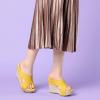 imageAllegra K Womens Platform Slide Wedge SandalsYellow
