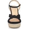 imageAllegra K Womens Platform Slingback Espadrille Wedge Heel SandalsBlack