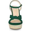 imageAllegra K Womens Platform Slingback Espadrille Wedge Heel SandalsDark Green