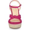 imageAllegra K Womens Platform Slingback Espadrille Wedge Heel SandalsHot Pink