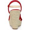 imageAllegra K Womens Platform Slingback Espadrille Wedge Heel SandalsRed