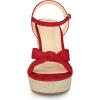 imageAllegra K Womens Platform Slingback Espadrille Wedge Heel SandalsRed
