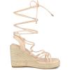 imageAllegra K Womens Platform Square Toe Lace Up Espadrilles Heels Wedge SandalsBeige