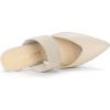 imageAllegra K Womens Pointed Toe Elastic Strap Stiletto Heels MulesBeige