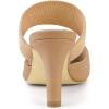 imageAllegra K Womens Pointed Toe Elastic Strap Stiletto Heels MulesNude