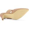 imageAllegra K Womens Pointed Toe Elastic Strap Stiletto Heels MulesNude