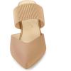 imageAllegra K Womens Pointed Toe Elastic Strap Stiletto Heels MulesNude