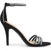 imageAllegra K Womens Rhinestone Ankle Strap Open Toe Stiletto Heeled SandalsBlack