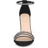 imageAllegra K Womens Rhinestone Ankle Strap Open Toe Stiletto Heeled SandalsBlack