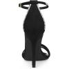 imageAllegra K Womens Rhinestone Ankle Strap Open Toe Stiletto Heeled SandalsBlack