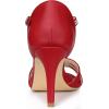 imageAllegra K Womens Rhinestone Ankle Strap Open Toe Stiletto Heels SandalsRed