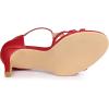 imageAllegra K Womens Rhinestone Ankle Strap Open Toe Stiletto Heels SandalsRed