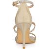 imageAllegra K Womens Rhinestone Ankle Strap Stiletto High Heel SandalsBeige