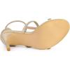 imageAllegra K Womens Rhinestone Ankle Strap Stiletto High Heel SandalsBeige