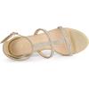 imageAllegra K Womens Rhinestone Ankle Strap Stiletto High Heel SandalsBeige