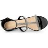 imageAllegra K Womens Rhinestone Ankle Strap Stiletto High Heel SandalsBlack
