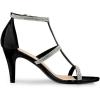 imageAllegra K Womens Rhinestone Ankle Strap Stiletto High Heel SandalsBlack