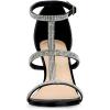 imageAllegra K Womens Rhinestone Ankle Strap Stiletto High Heel SandalsBlack
