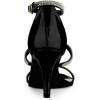 imageAllegra K Womens Rhinestone Ankle Strap Stiletto High Heel SandalsBlack