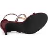 imageAllegra K Womens Rhinestone Ankle Strap Stiletto High Heel SandalsBurgundy
