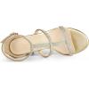 imageAllegra K Womens Rhinestone Ankle Strap Stiletto High Heel SandalsGold