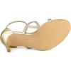 imageAllegra K Womens Rhinestone Ankle Strap Stiletto High Heel SandalsGold