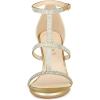 imageAllegra K Womens Rhinestone Ankle Strap Stiletto High Heel SandalsGold