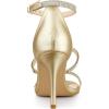 imageAllegra K Womens Rhinestone Ankle Strap Stiletto High Heel SandalsGold