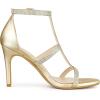 imageAllegra K Womens Rhinestone Ankle Strap Stiletto High Heel SandalsGold