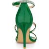 imageAllegra K Womens Rhinestone Ankle Strap Stiletto High Heel SandalsGreen
