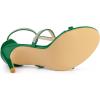 imageAllegra K Womens Rhinestone Ankle Strap Stiletto High Heel SandalsGreen