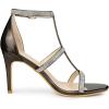 imageAllegra K Womens Rhinestone Ankle Strap Stiletto High Heel SandalsGunmetal