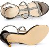 imageAllegra K Womens Rhinestone Ankle Strap Stiletto High Heel SandalsGunmetal