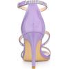imageAllegra K Womens Rhinestone Ankle Strap Stiletto High Heel SandalsPurple