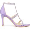 imageAllegra K Womens Rhinestone Ankle Strap Stiletto High Heel SandalsPurple