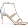 imageAllegra K Womens Rhinestone Ankle Strap Stiletto High Heel SandalsSilver