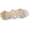 imageAllegra K Womens Rhinestone Ankle Strap Stiletto High Heel SandalsSilver