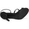 imageAllegra K Womens Rhinestone Ankle Strap Stiletto High Heels SandalsBlack