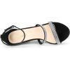 imageAllegra K Womens Rhinestone Ankle Strap Stiletto High Heels SandalsBlack