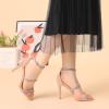imageAllegra K Womens Rhinestone Ankle Strap Stiletto High Heels SandalsDust Pink