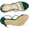 imageAllegra K Womens Rhinestone Ankle Strap Stiletto High Heels SandalsGreen