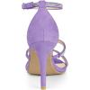 imageAllegra K Womens Rhinestone Ankle Strap Stiletto High Heels SandalsPurple