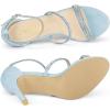 imageAllegra K Womens Rhinestone Ankle Strap Stiletto High Heels SandalsSky Blue