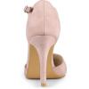 imageAllegra K Womens Rounded Toe Stiletto Heel TStrap Dress PumpsDust Pink