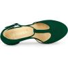 imageAllegra K Womens Rounded Toe Stiletto Heel TStrap Dress PumpsGreen