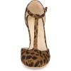 imageAllegra K Womens Rounded Toe Stiletto Heel TStrap Dress PumpsLeopard
