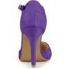 imageAllegra K Womens Rounded Toe Stiletto Heel TStrap Dress PumpsPurple