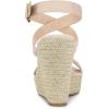 imageAllegra K Womens Slingback Crisscross Espadrille Wedges Heel SandalsBeige