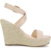 imageAllegra K Womens Slingback Crisscross Espadrille Wedges Heel SandalsBeige