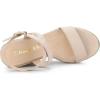 imageAllegra K Womens Slingback Crisscross Espadrille Wedges Heel SandalsBeige